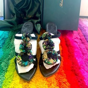 Robert Clergerie Pom wedge sandals